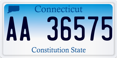 CT license plate AA36575