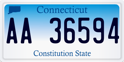 CT license plate AA36594