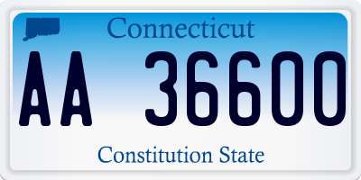 CT license plate AA36600