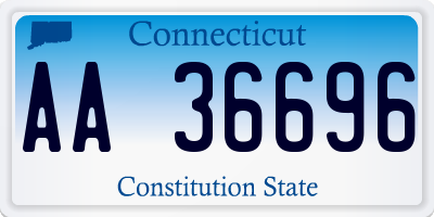 CT license plate AA36696