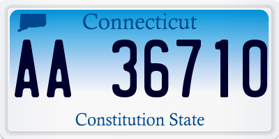 CT license plate AA36710
