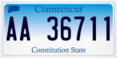 CT license plate AA36711