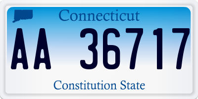 CT license plate AA36717