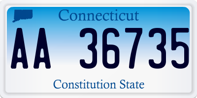 CT license plate AA36735