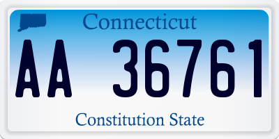 CT license plate AA36761