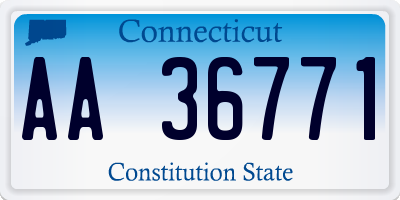 CT license plate AA36771