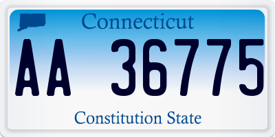 CT license plate AA36775