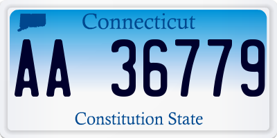 CT license plate AA36779