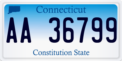 CT license plate AA36799