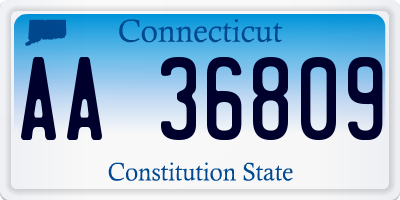 CT license plate AA36809