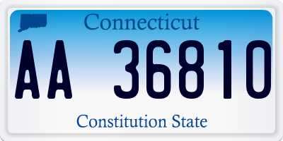 CT license plate AA36810