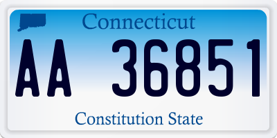 CT license plate AA36851