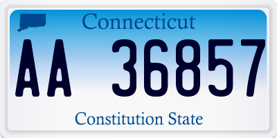 CT license plate AA36857