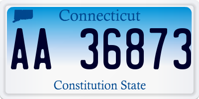 CT license plate AA36873
