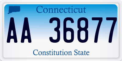 CT license plate AA36877