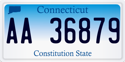 CT license plate AA36879