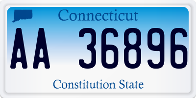 CT license plate AA36896