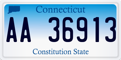 CT license plate AA36913