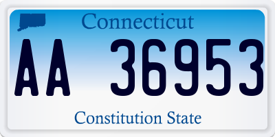 CT license plate AA36953