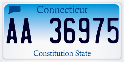 CT license plate AA36975