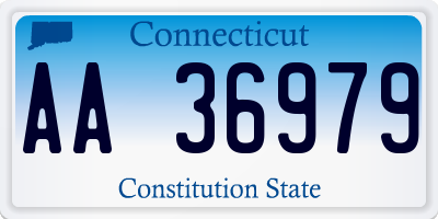 CT license plate AA36979