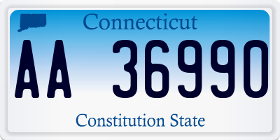 CT license plate AA36990