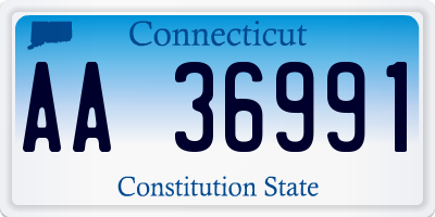 CT license plate AA36991