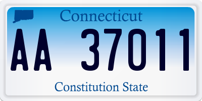 CT license plate AA37011