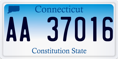 CT license plate AA37016