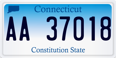 CT license plate AA37018