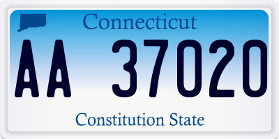 CT license plate AA37020