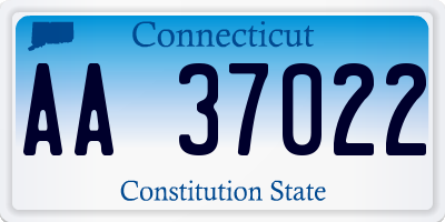 CT license plate AA37022