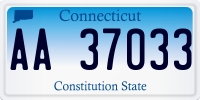 CT license plate AA37033