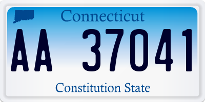 CT license plate AA37041
