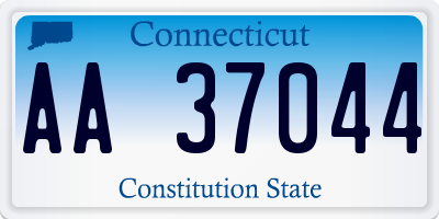 CT license plate AA37044