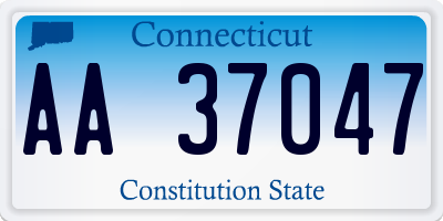 CT license plate AA37047