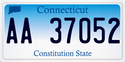 CT license plate AA37052