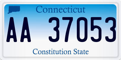 CT license plate AA37053