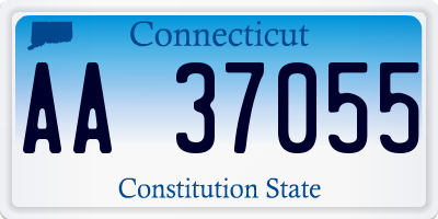 CT license plate AA37055