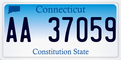 CT license plate AA37059