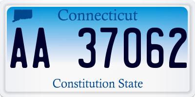 CT license plate AA37062