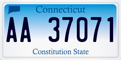 CT license plate AA37071
