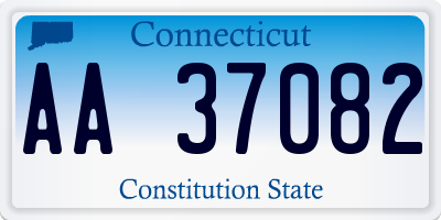 CT license plate AA37082