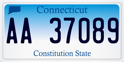 CT license plate AA37089
