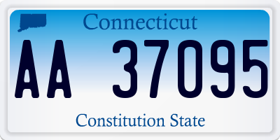 CT license plate AA37095