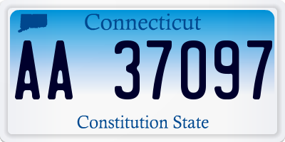 CT license plate AA37097