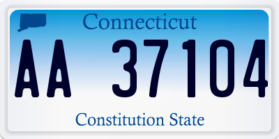 CT license plate AA37104