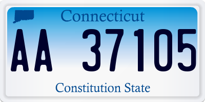 CT license plate AA37105