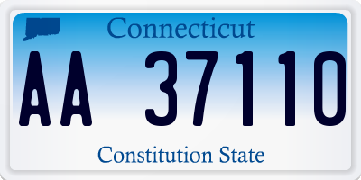CT license plate AA37110