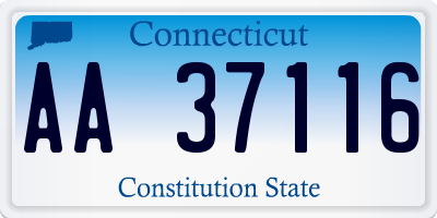 CT license plate AA37116